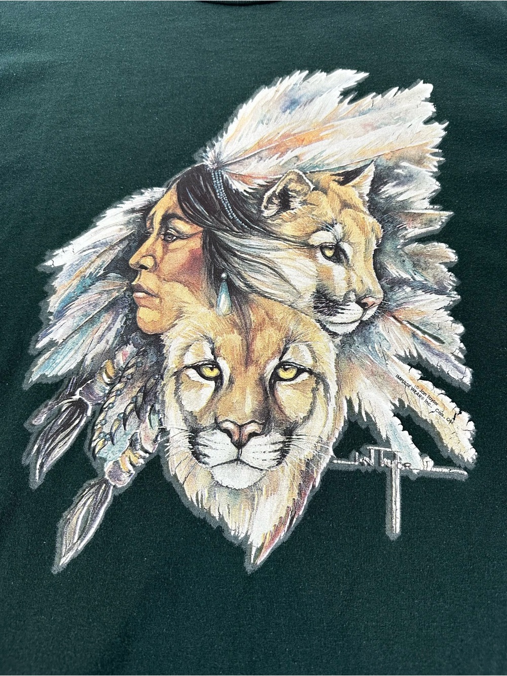 Vintage Leanin’ Tree Wildlife Graphic Tee Made in Canada XL - Picture 3 of 8